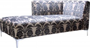 Formal room furniture with chaise.