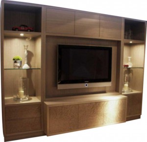 Built in TV unit for home design.