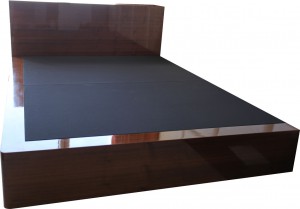 Wooden bed base handmade by Origins Design.