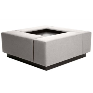 Square coffee table and ottoman.