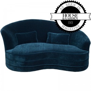 Curved sofa perfect for love seat design.
